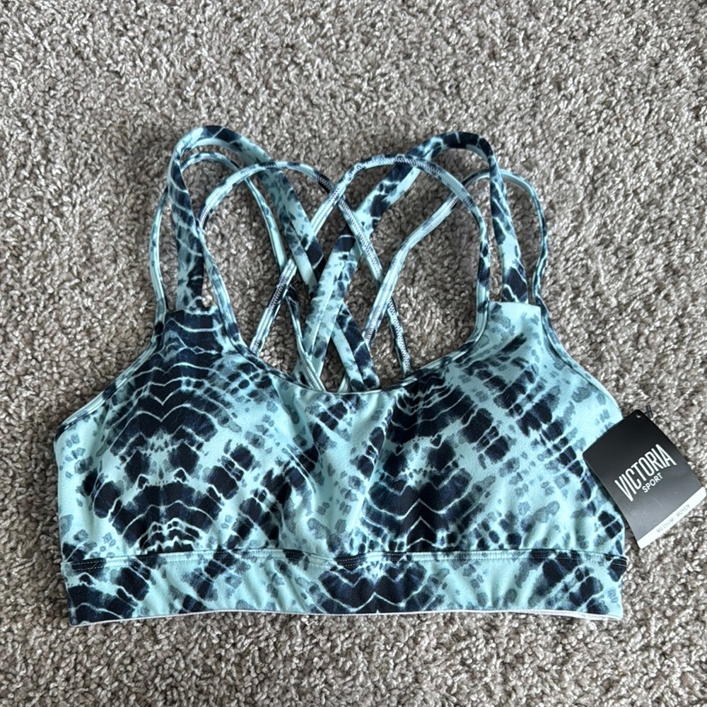Victoria's Secret Aqua and Navy Sports Bra